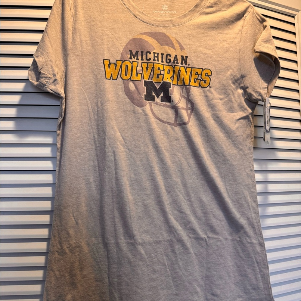 Michigan Wolverines Short Sleeve Crewneck Tee - Gray